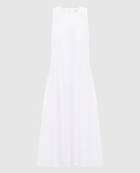 Peserico White dress with a monil chain A0272601979