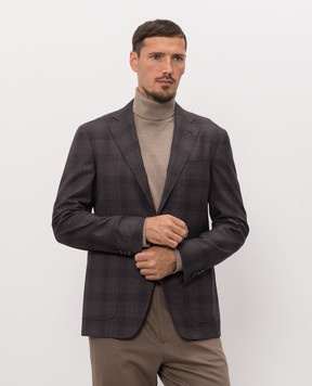 Canali Checked wool jacket CF0537613275