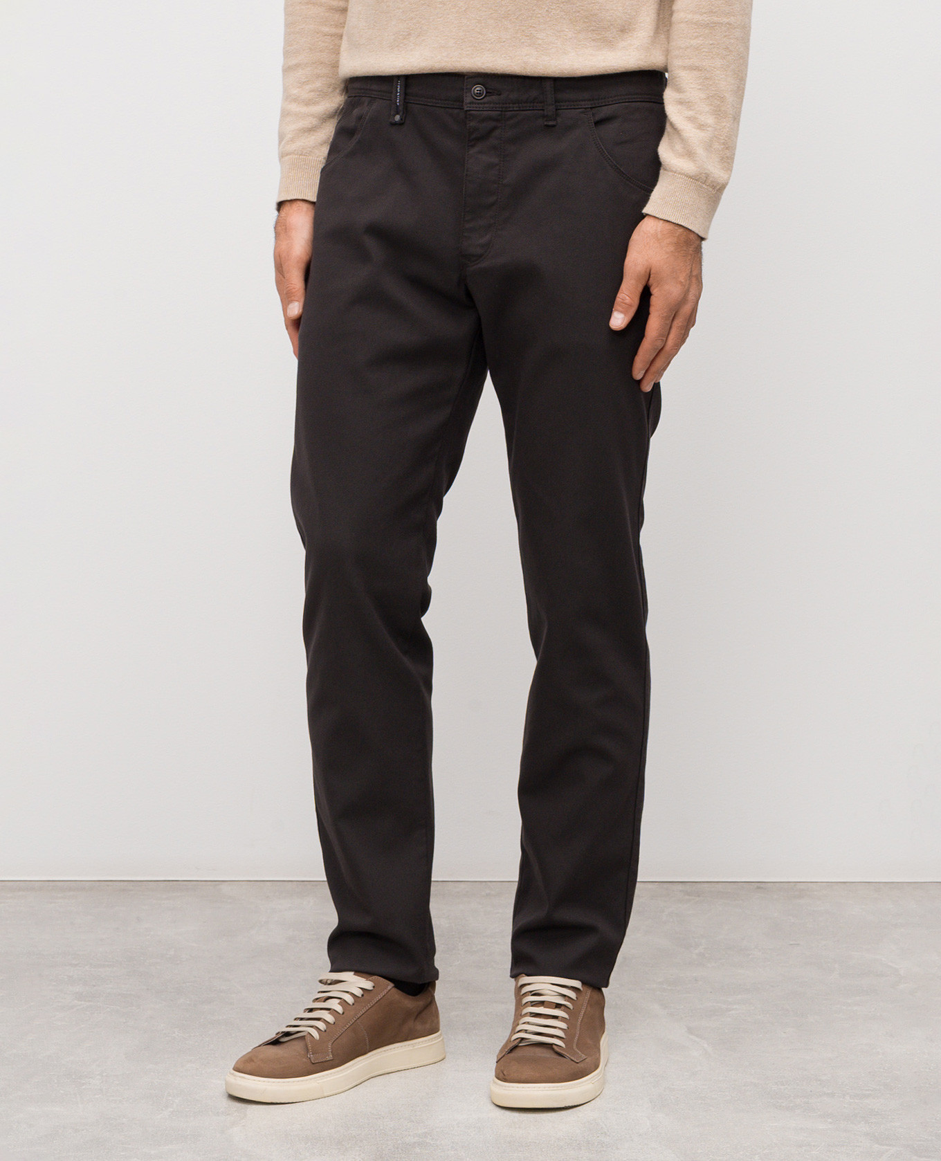 Brown pants with logo patch Florentino 3
