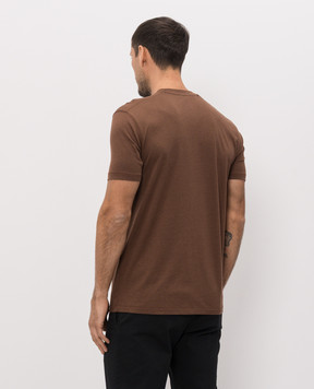 Tom Ford Brown T-shirt with monogram embroidery JCS004JMT012