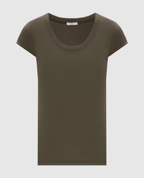 JOSEPH Saba khaki ribbed T-shirt JF009684