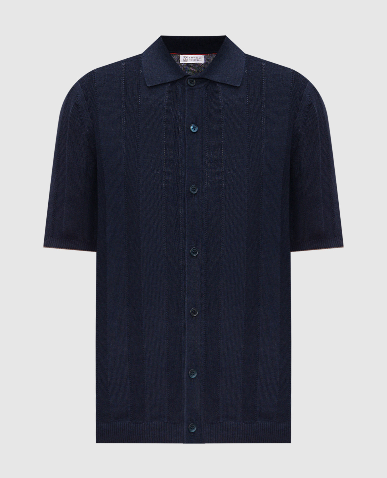 Blue shirt with linen