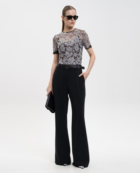 Ermanno Scervino Black patterned top D472L773CSJII