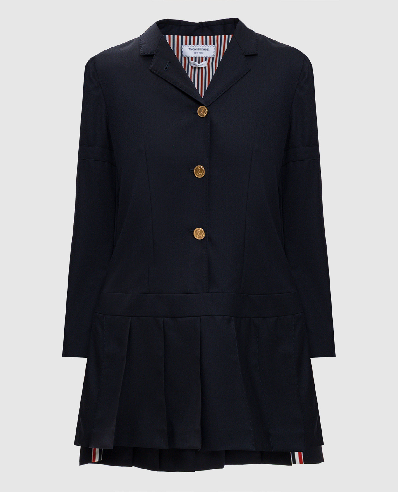 

Blue Super 120 wool mini dress Thom Browne