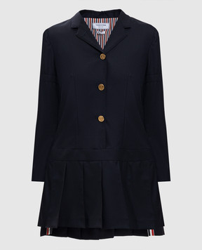 Thom Browne Blue Super 120 wool mini dress FDR094O00626