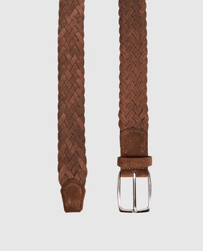 ISAIA Brown suede belt FB0047PLF40
