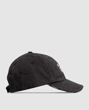 Vetements Black cap with contrasting logo embroidery UE76CA332B