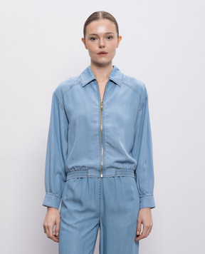 Twinset Blue denim-effect jacket 261LL2QBB