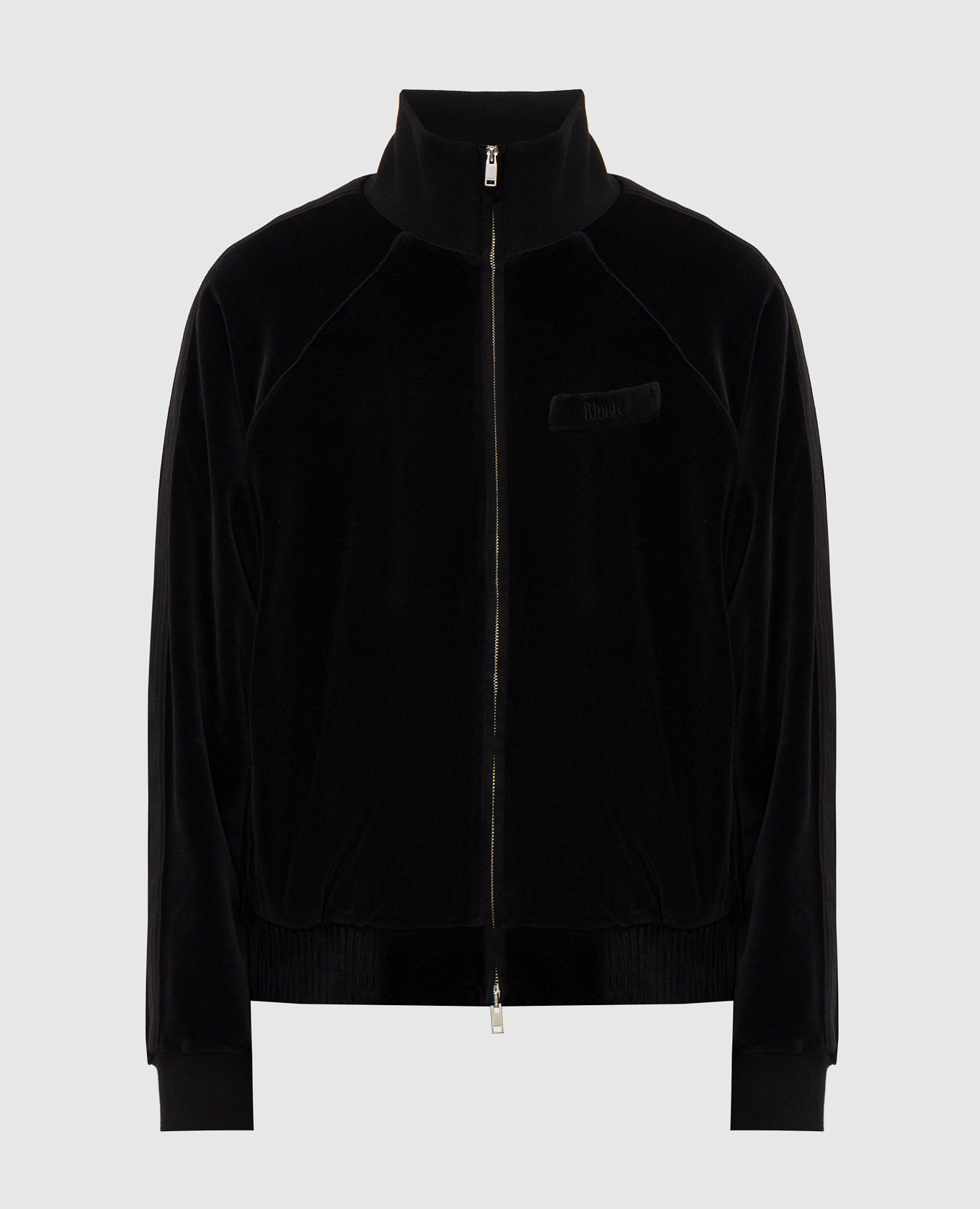 Sportjacke aus schwarzem Samt