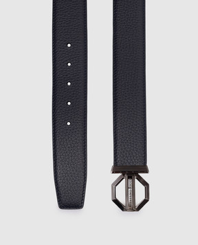 Stefano Ricci Blue leather belt with logo N382VDC554U