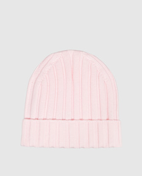 Dolce&Gabbana Children's pink wool hat with monogram LBKHI7JDVDN