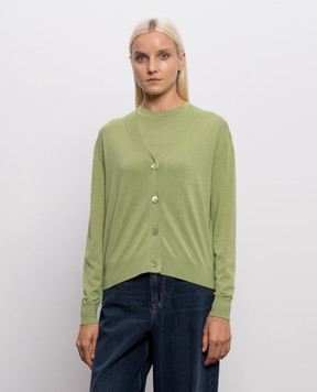 Max Mara Weekend TORRE green cardigan made of wool, silk and cashmere WKDTORRE