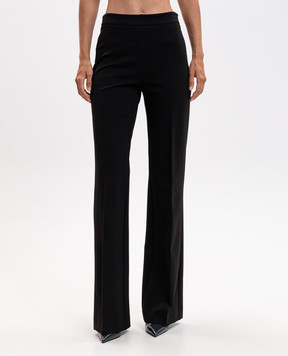 Twinset Black flared pants with textured logo 262TP2373