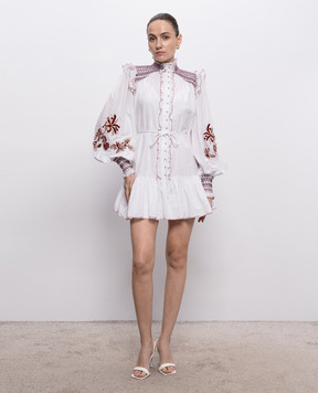 Alemais Odie embroidered shirt dress 6895D