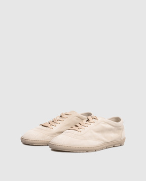 Brunello Cucinelli Beige suede sneakers MZUCAHN345