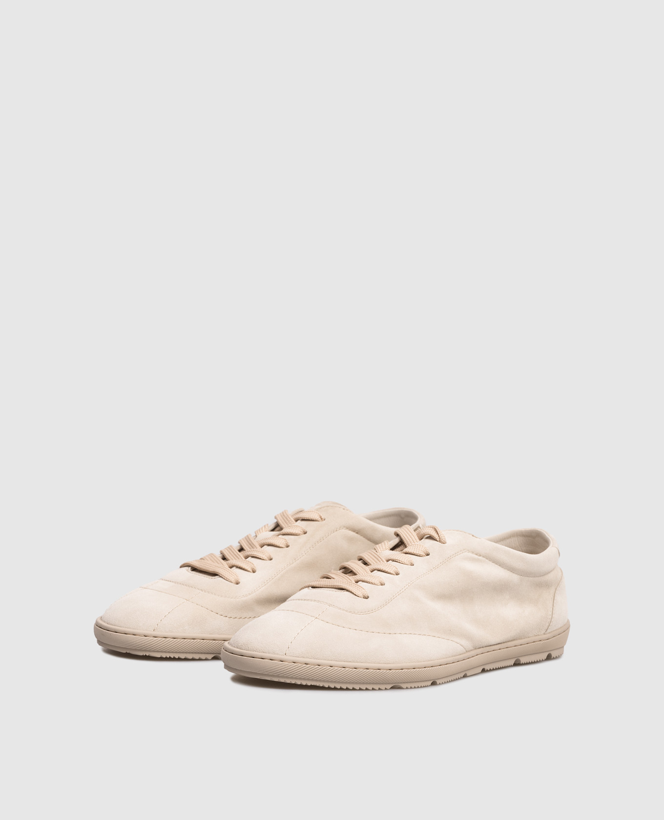 Beige suede sneakers Brunello Cucinelli 2