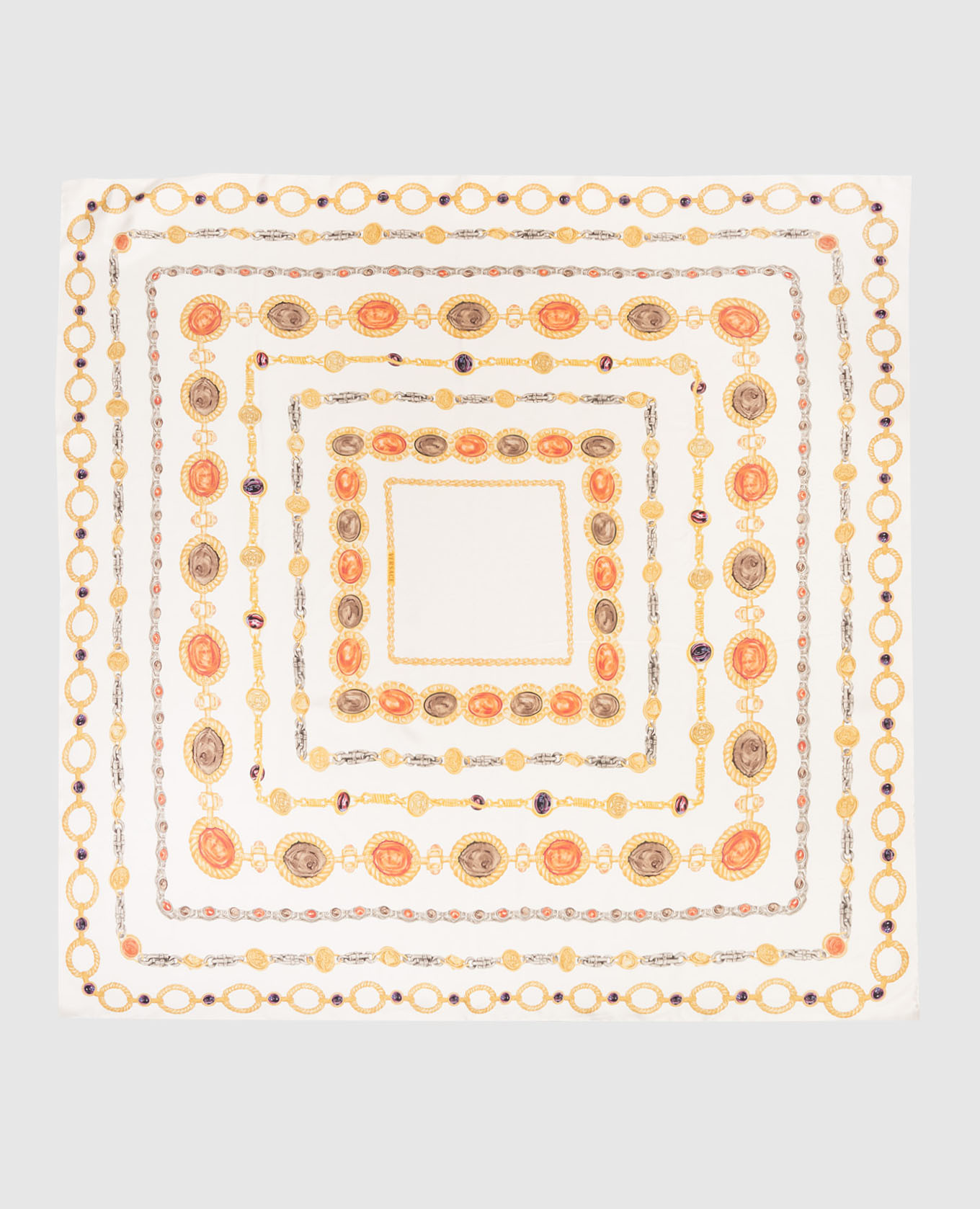 

The Lover beige silk scarf Versace