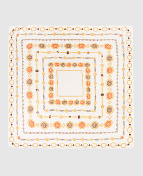 Versace The Lover beige silk scarf 10016001A18022
