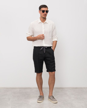 Cashmere&Whiskey Black linen shorts 0255500638