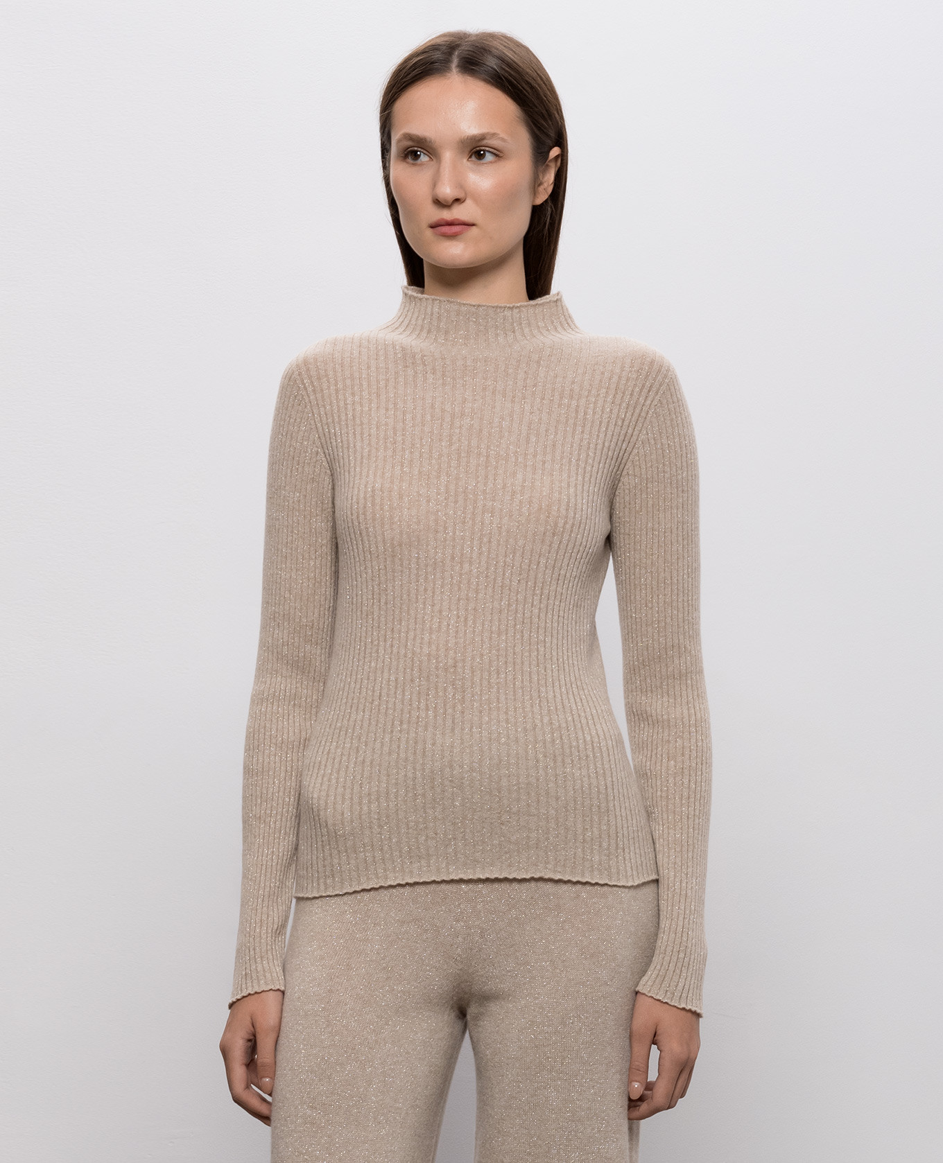 Beige golf with wool and cashmere Twinset 3