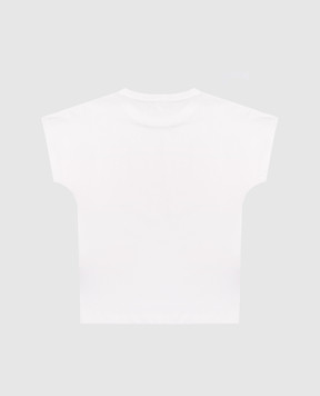 Balmain Children's white T-shirt with logo BY8A31Z3672610