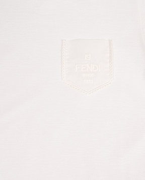 Fendi Children's white T-shirt with embroidered logo JFI4117AJ