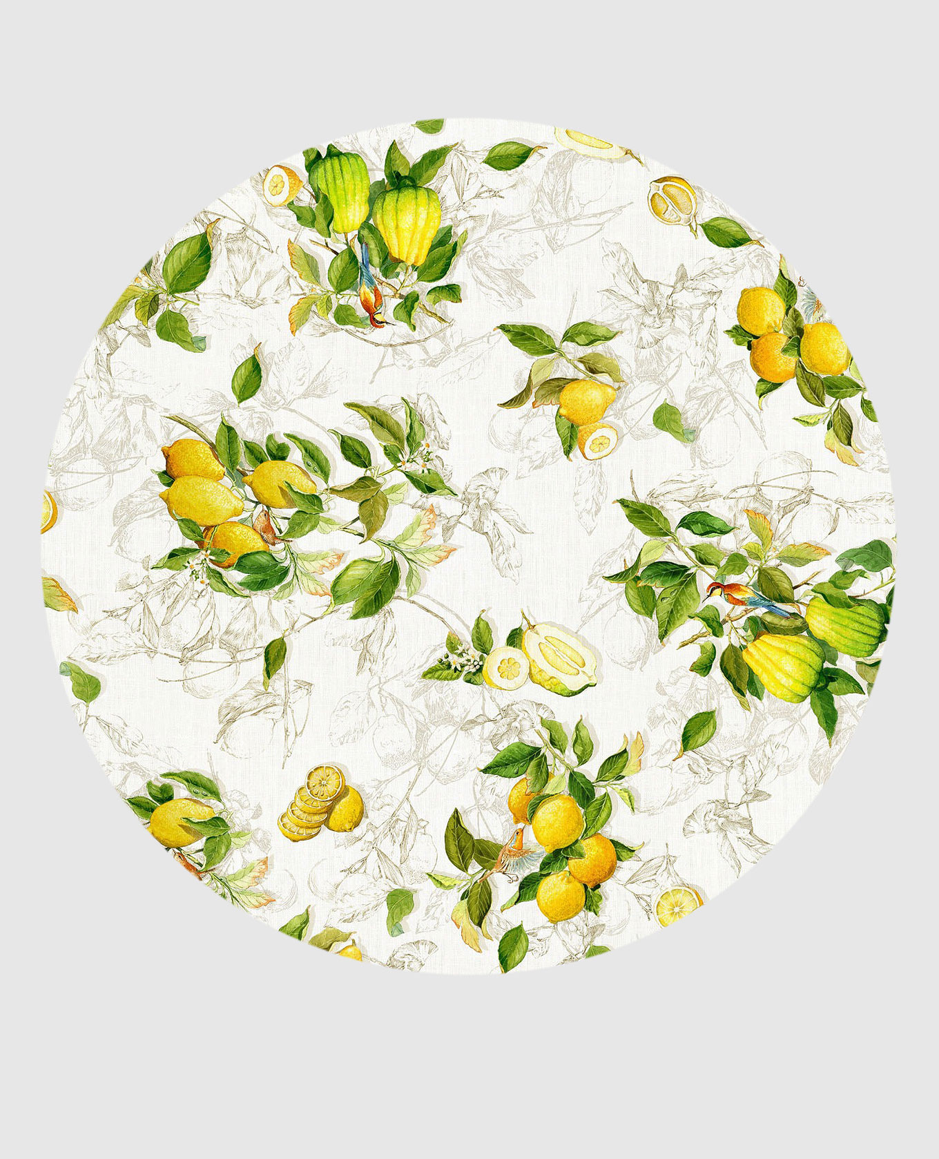 

White tablecloth LIMONCELLO TESSITURA TOSCANA TELERIE