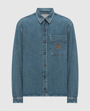 Trussardi Blue denim shirt 54038100024NMS190D51