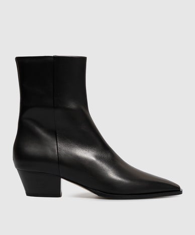 Bottines Baba en cuir noir
