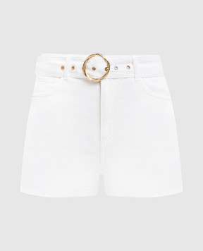 Twinset White denim shorts with belt 261TT2471