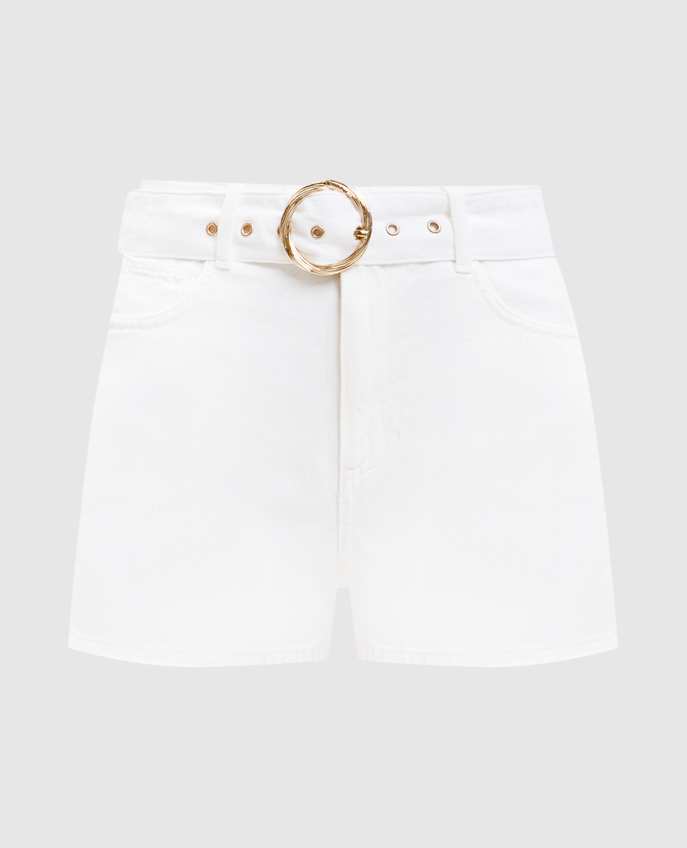 

White denim shorts with belt Twinset