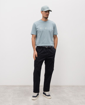 C.P. Company Blue T-shirt with logo print MTS085A005100W
