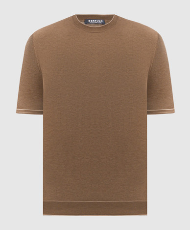 Brown cotton T-shirt
