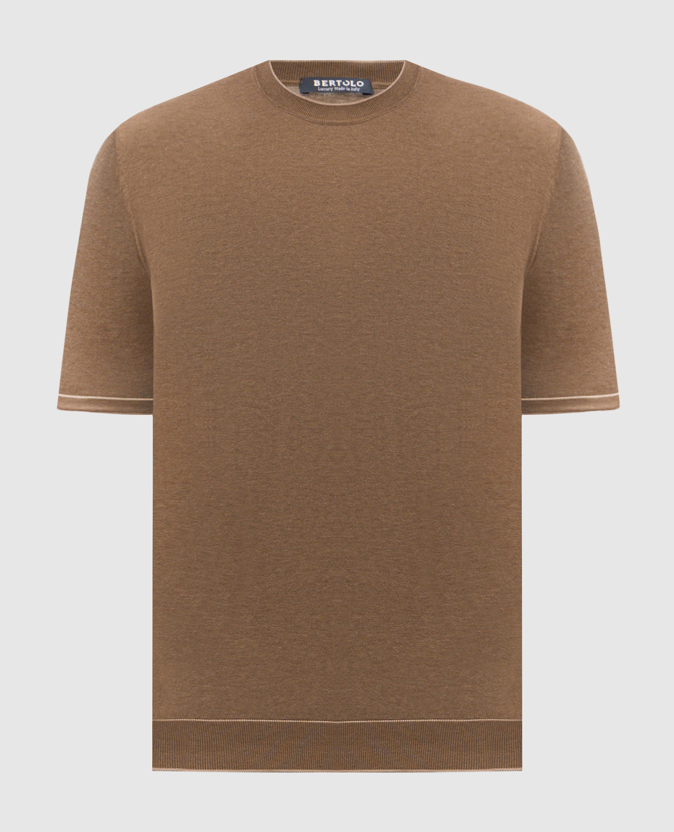 Brown cotton T-shirt