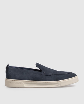 Stefano Ricci Blue suede slip-ons UV50G2391SDP
