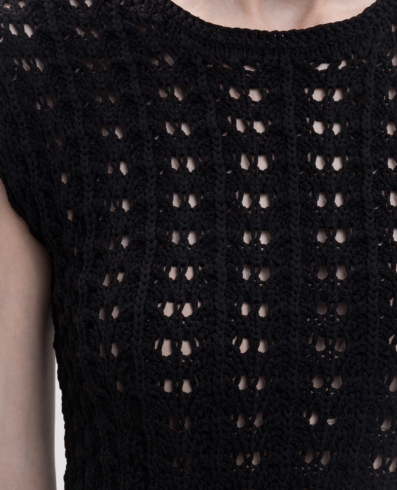 Black openwork top SAEZ Loulou de Saison 5