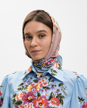 Dolce&Gabbana Pink printed silk scarf FN090RGDDLH
