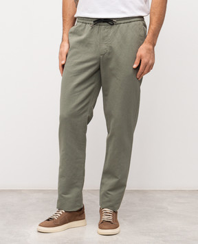 Sease Khaki linen pants PT036TN514
