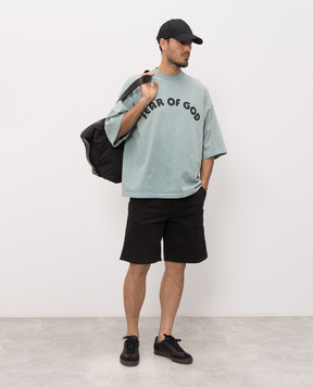 Fear of God Turquoise T-shirt with logo print FG9M109966HWJ