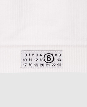 Maison Margiela MM6 White top with logo patch MKRK40010