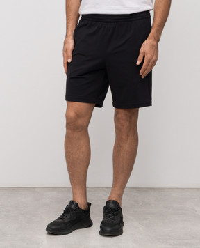 Stefano Ricci Black shorts with textured octagonal emblem M6T54R0030PAEA1T