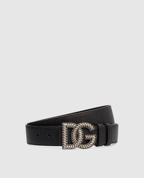 Dolce&Gabbana Black DG leather belt BC4942AG651