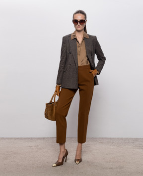 Max Mara Brown XERO silk blouse MSTXERO