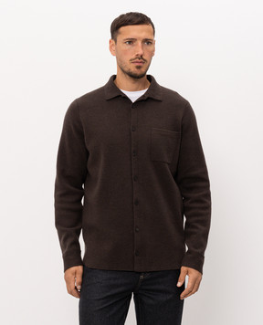 Peserico Brown wool and cashmere shirt R59599F1209470