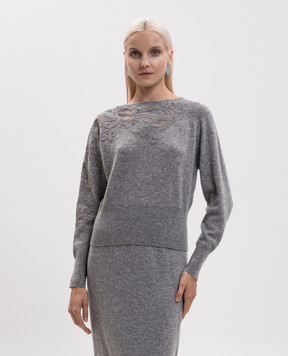 Ermanno Scervino Gray cashmere jumper D495M302APPYU