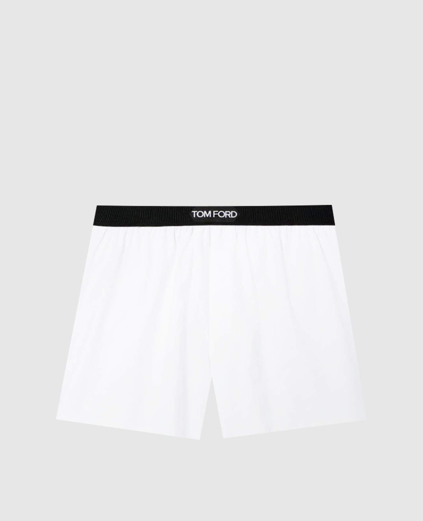 White boxer briefs with logo pattern