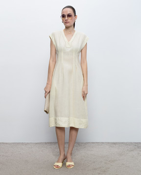 Peserico Yellow linen dress M02404T001617