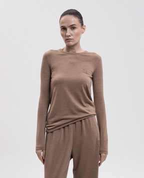 Max Mara Brown long-sleeve VICINI made of wool MXMVICINI