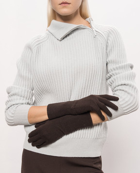 Allude Brown cashmere gloves 26592000
