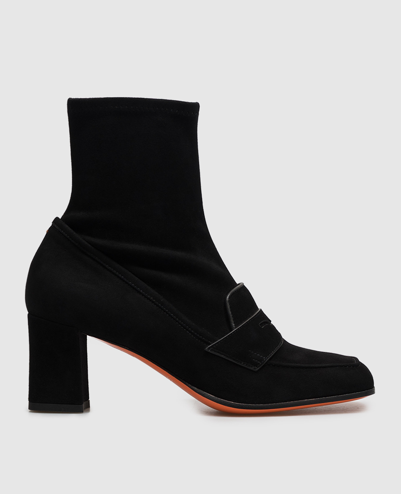 Black suede ankle boots Santoni